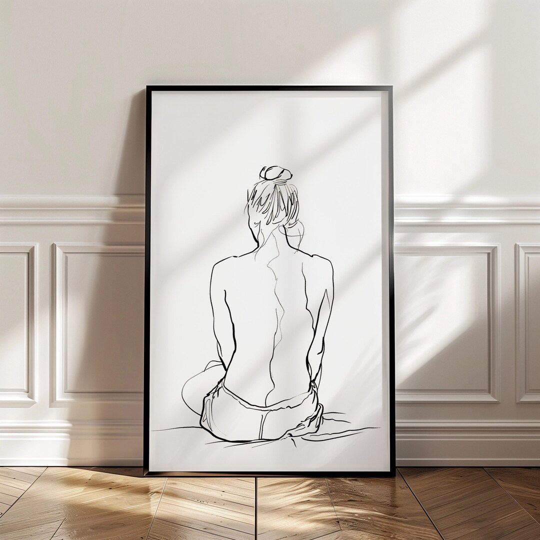 Woman Line Drawing Art Print, Minimalist Woman Line Art, Abstract Woman ...