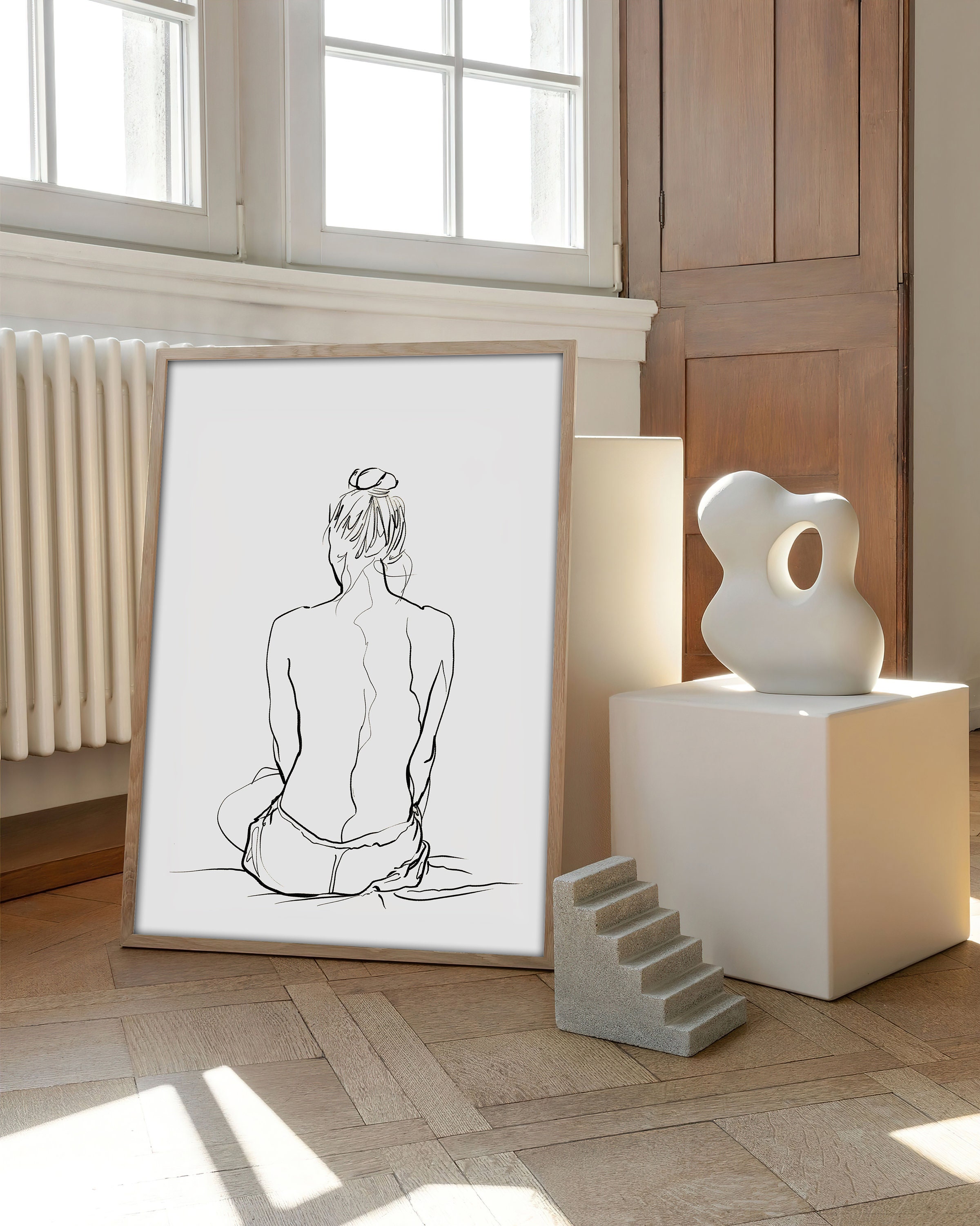 Woman Line Drawing Art Print, Minimalist Woman Line Art, Abstract Woman ...