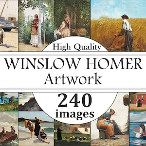 Winslow Homer Artworks and Paintings, Vintage Art, Frame TV Art, Instant Digital Download, Vintage Prints, Classical Paintings, Retro Art