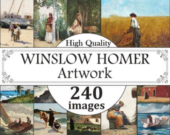 Winslow Homer Artworks and Paintings, Vintage Art, Frame TV Art, Instant Digital Download, Vintage Prints, Classical Paintings, Retro Art