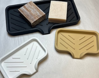 Concrete Soap Dish with Drainage: Modern Bathroom Accessory