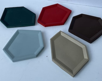 Concrete Decorative Tray: Handmade Jewelry, Coffee, Bathroom Organizer