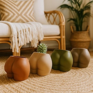 Cheeky Booty Planter – Handmade Concrete Succulent Pot