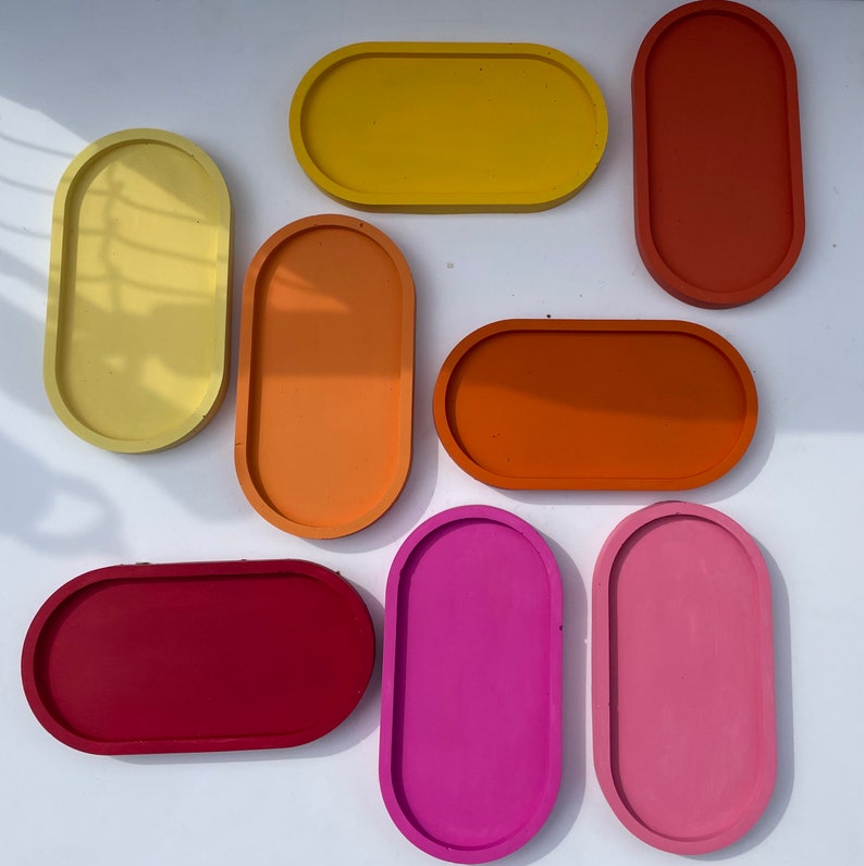 Concrete Tray Decorative Tray Bathroom Tray Jewelry Tray Etsy