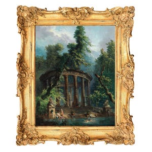 The Bathing Pool by Hubert Robert - ART PRINT