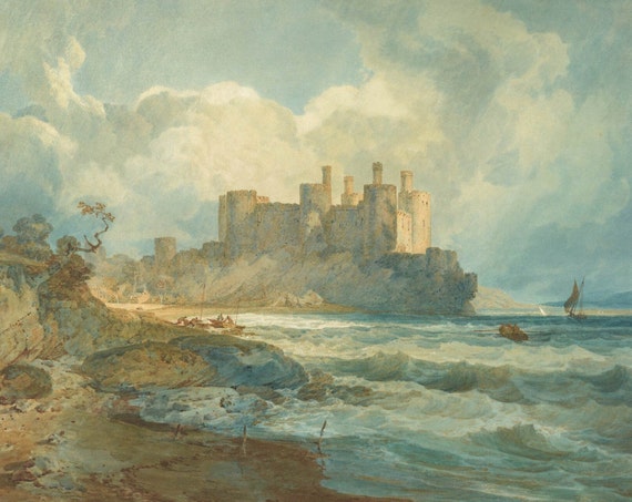 イギリス ヴィンテージ お城の絵 ウェールズ イギリス ヴィンテージ お城の絵 ウェールズ ウェールズの城