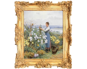 The Story Book by William-Adolphe Bouguereau - ART PRINT - frame