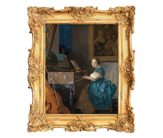 ヨハネス・フェルメール、「ヴァージナルの前に座る女」、希少な画集の