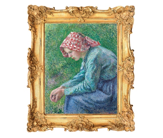 カミーユピサロ 鳥の女 La femme aux paules 絵画