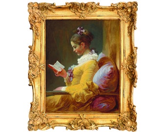 A Young Girl Reading by Jean Honoré Fragonard - ART PRINT