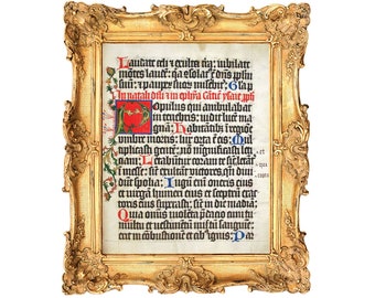 Psalterium Page - Illuminated Manuscript ART PRINT