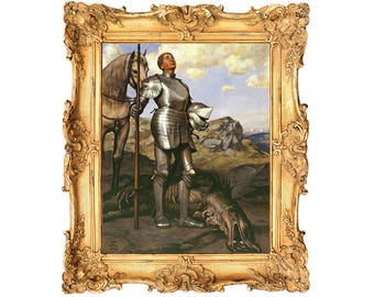 Knight Saint George by Hans Thoma - ART PRINT - frame not included