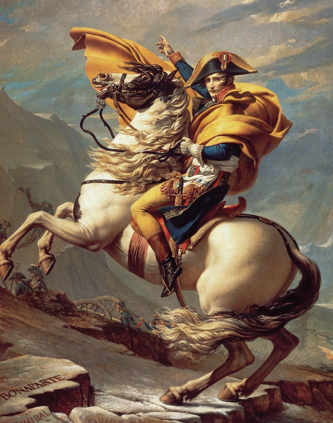 Napoleon Crossing the Alps by Jacques Louis David - ART PRINT