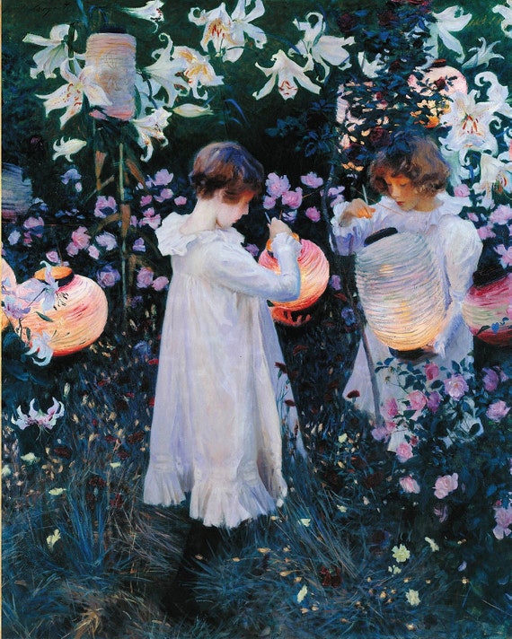 Carnation, Lily, Lily, Rose by John Singer Sargent - ART PRINT