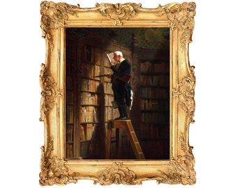 Der Bücherwurm von Carl Spitzweg - KUNSTDRUCK