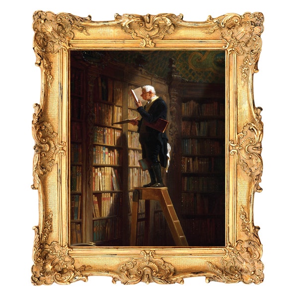 The Bookworm by Carl Spitzweg - ART PRINT