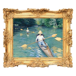 Skiffs on the Yerres by Gustave Caillebotte - ART PRINT