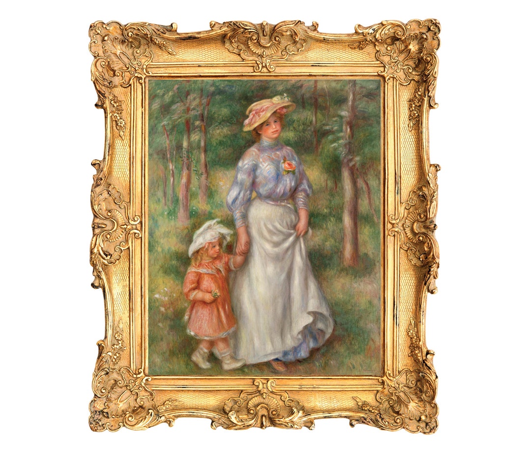 Renoir、LA PROMENADE、海外版超希少レゾネ、新品額付 La Promenade by Pierre-auguste Renoir - ART PRINT - Frame Not