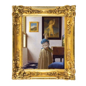 Lady Standing at a Virginal by Johannes Vermeer - ART PRINT