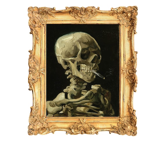 elfbar nachfüll pod läuft aus CloudShang Affiche cigarette squelette Van Gogh Crâne avec Vincent d'art  Decoration murale J25070 : Amazon.fr: Cuisine et Maison main image 1