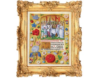 All Saints - Medieval Illuminated Manuscript ART PRINT - frame not included