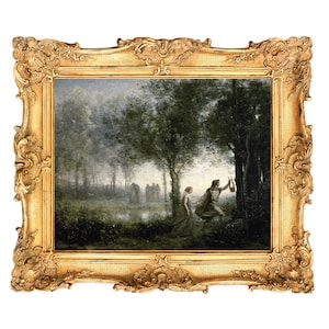 Orpheus Leading Eurydice from the Underworld by Camille Corot - ART PRINT