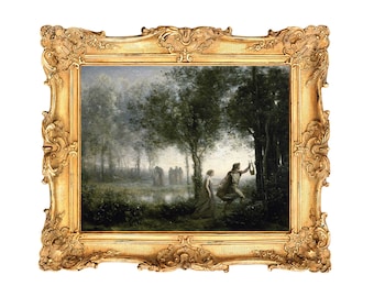 Orpheus Leading Eurydice from the Underworld by Camille Corot - ART PRINT - frame not included