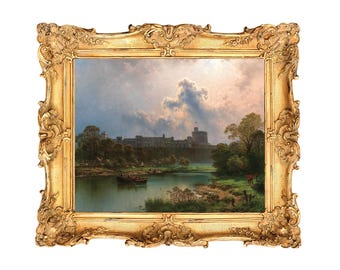 A View of Windsor Castle by Ernst Rieck - ART PRINT - frame not included