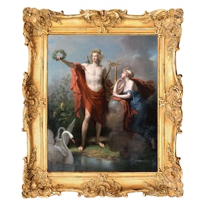 Apollo, God of Light, Eloquence, Poetry and The Fine Arts With Urania, Muse of Astronomy by Charles Meynier - ART PRINT