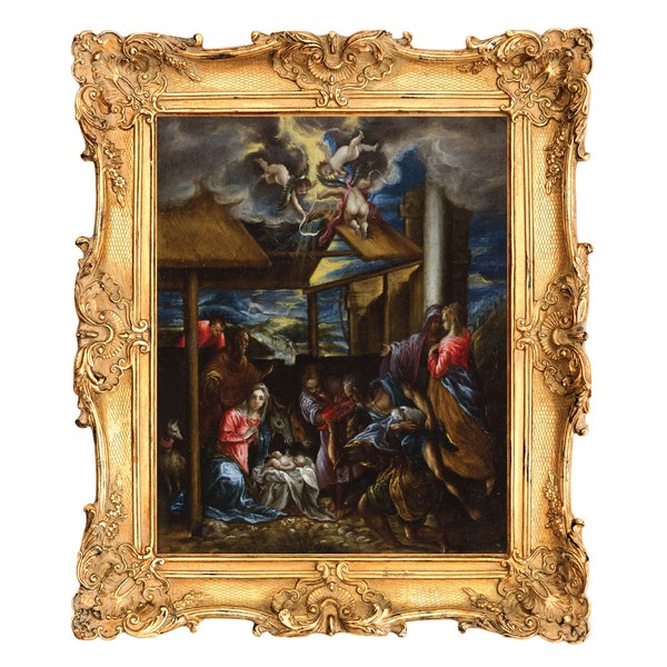 The Adoration Of The Shepherds by El Greco - ART PRINT