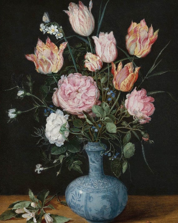 Flowers in a Wan-li Vase by Jan Brueghel the Elder - ART PRINT