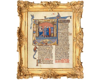 A page from the Book of Hours - Illuminated Manuscript ART PRINT - frame not included