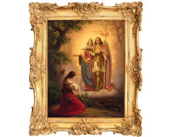 Joan of Arc Art Print – Saints Catherine & Michael, Hermann Stilke - frame not included