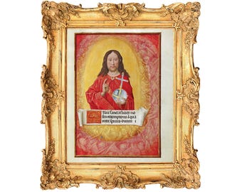 Christ in Majesty - Medieval Illuminated Manuscript ART PRINT - frame not included
