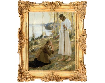 Christ And Mary Magdalene by Albert Edelfelt - ART PRINT