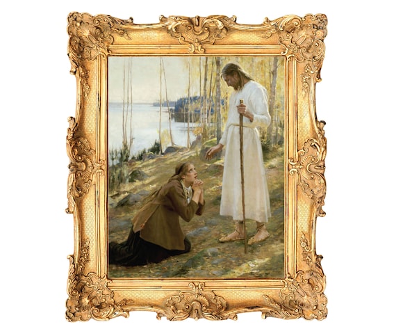 Christ and Mary Magdalene by Albert Edelfelt - ART PRINT - Etsy