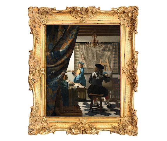 The Allegory of Painting by Johannes Vermeer - ART PRINT - Frame