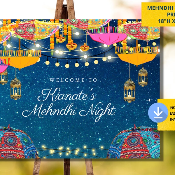 Mehndhi Welcome Sign - Digital Download Poster/Canvas