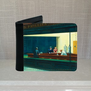 Cartera de piel sintética de Nighthawks (Edward Hopper, Art)