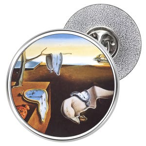 Przypinka metalowa na klapę The Persistence of Memory 25 mm (Sztuka, Malarstwo, Salvador Dali)