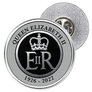 Her Majesty The Queen Memorial 1926-2022 Metal Lapel Pin Badge 25mm