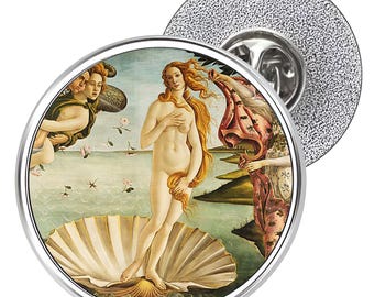 Odznaka metalowa na klapę Narodziny Wenus 25 mm (Sztuka, Malarstwo, Sandro Botticelli)