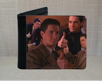 Thumbs up Dale Cooper PU Leather Wallet (Twin Peaks, David Lynch, Kyle MacLachlan)