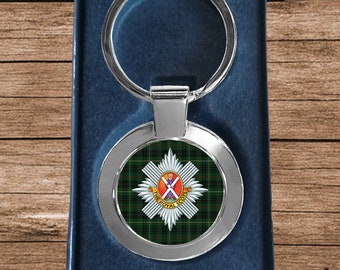 The Royal Scots Tartan Metal Keyring (Army, Military)
