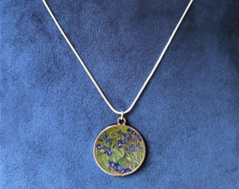 Irises ladies necklace (Van Gogh, Art)