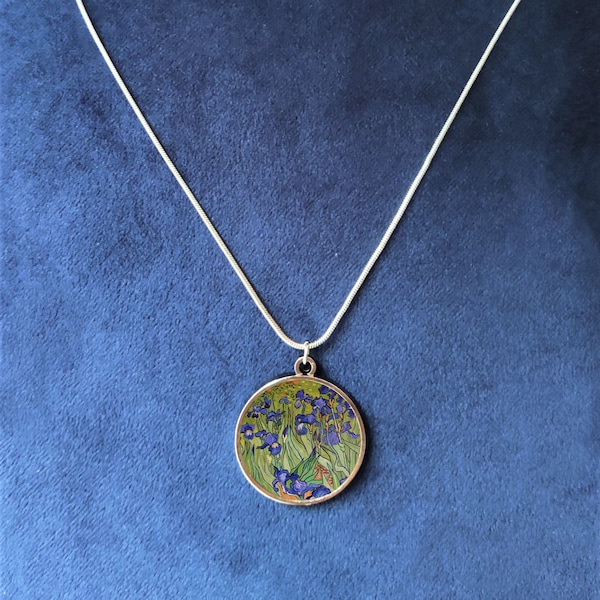 Irises ladies necklace (Van Gogh, Art)