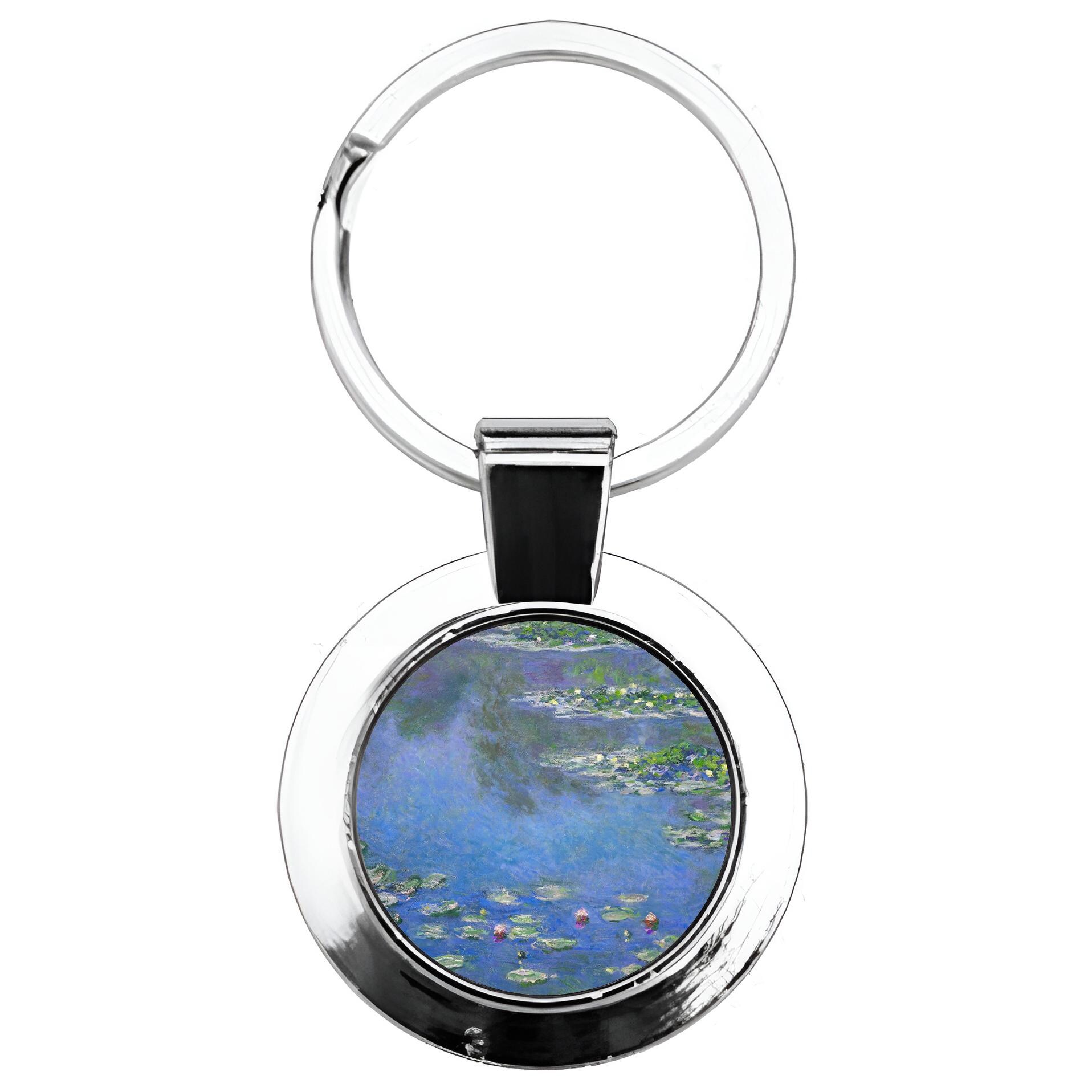 Water Lilies Metal Keyring with Giftbox