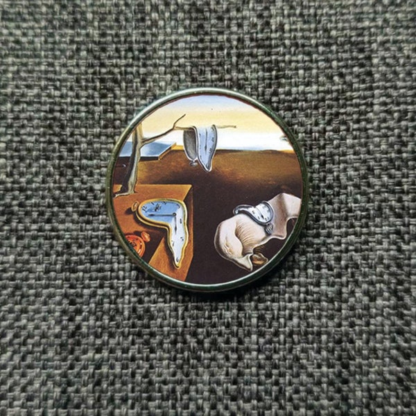 The Persistence of Memory Lapel Pin Badge 25mm (Art, Painting, Salvador Dali)