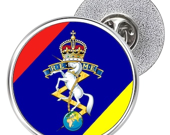 REME Metal Lapel Pin Badge: Royal Electrical and Mechanical Engineers (25mm)