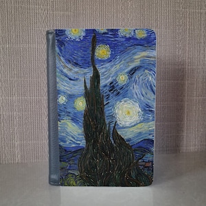 The Starry Night PU-leren paspoorthouder/cover (kunst, Vincent van Gogh)
